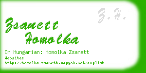 zsanett homolka business card